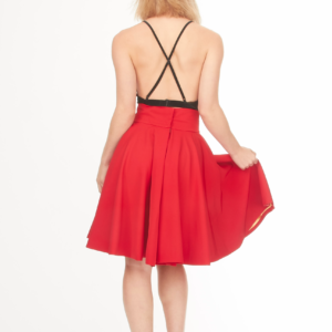 my sweet valentine inverted pleat red skirt