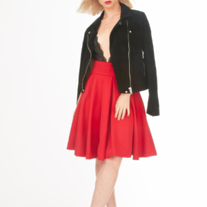 my sweet valentine inverted pleat red skirt