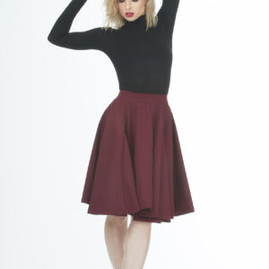 red, red wine burgundy skirt