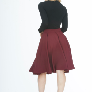 red, red wine burgundy skirt