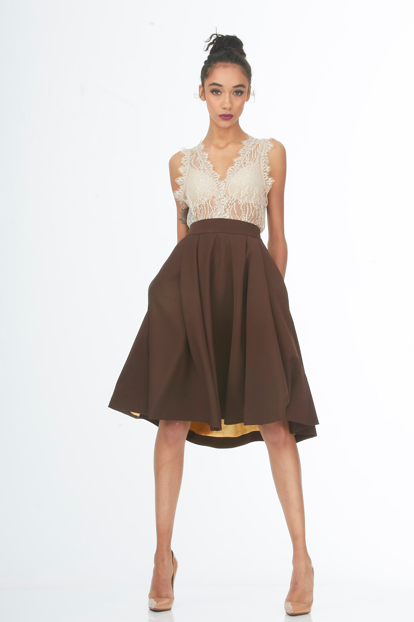 Main Couture little brown skirt