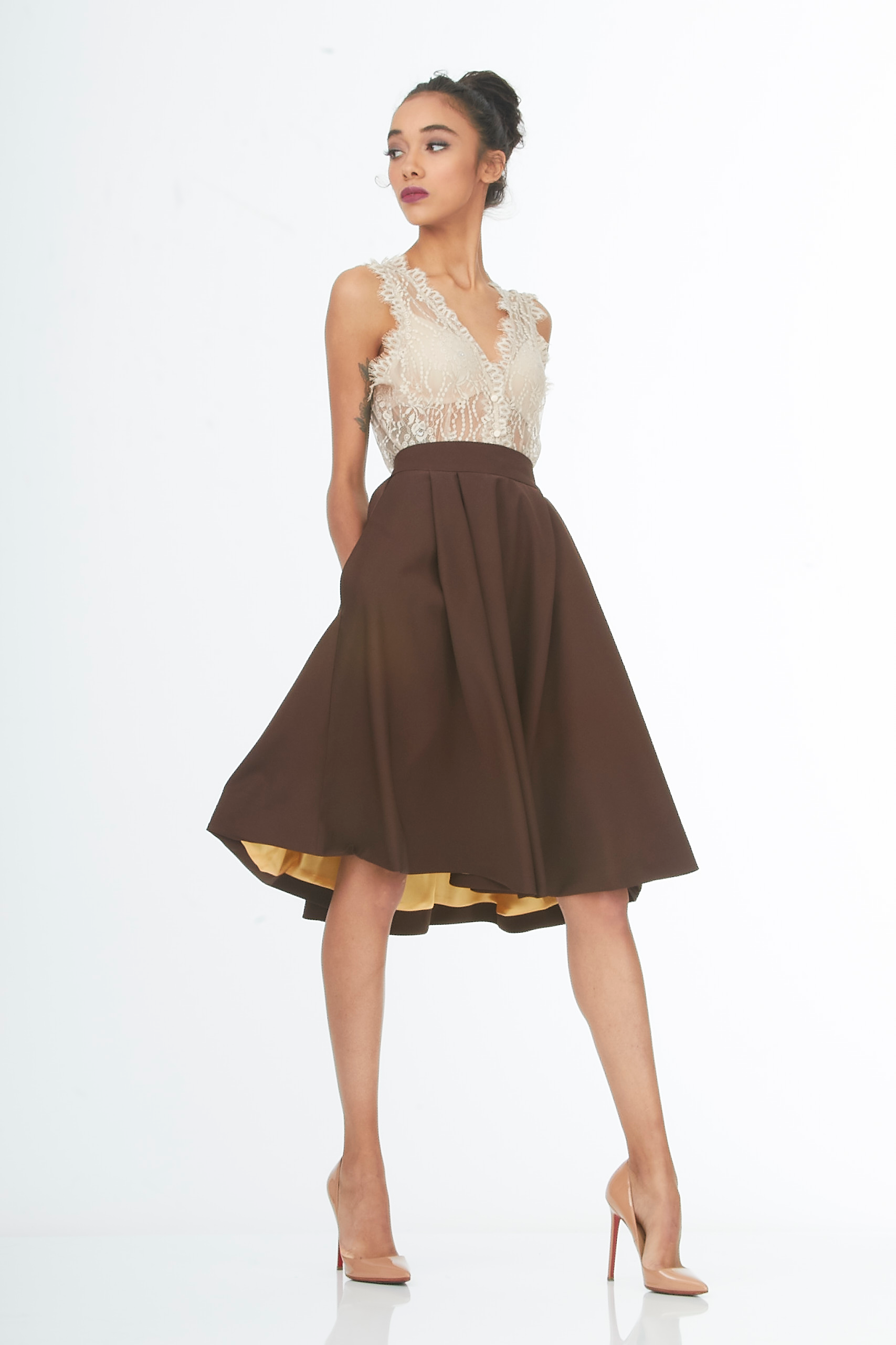 Main Couture little brown skirt