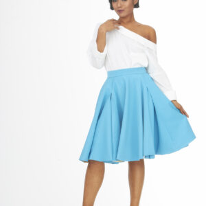 break the glass ceiling blue skirt