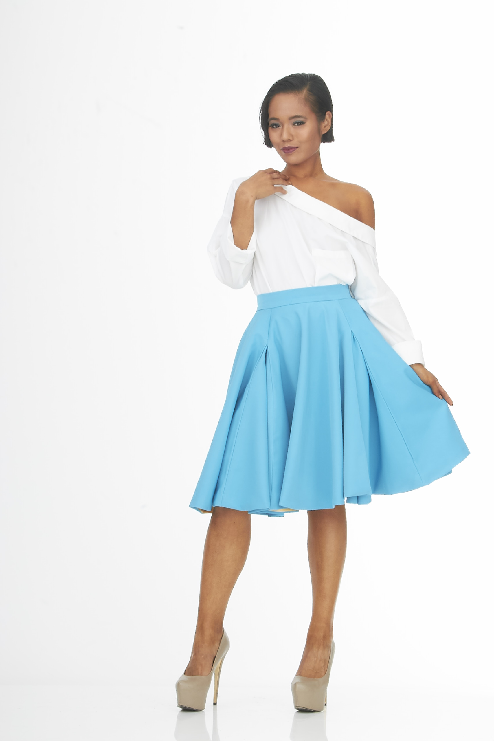 Main Couture break the glass ceiling blue skirt