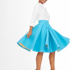 break the glass ceiling blue skirt