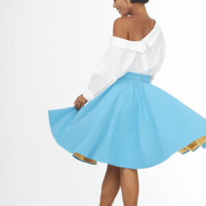 break the glass ceiling blue skirt