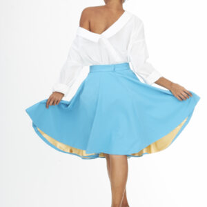 break the glass ceiling blue skirt