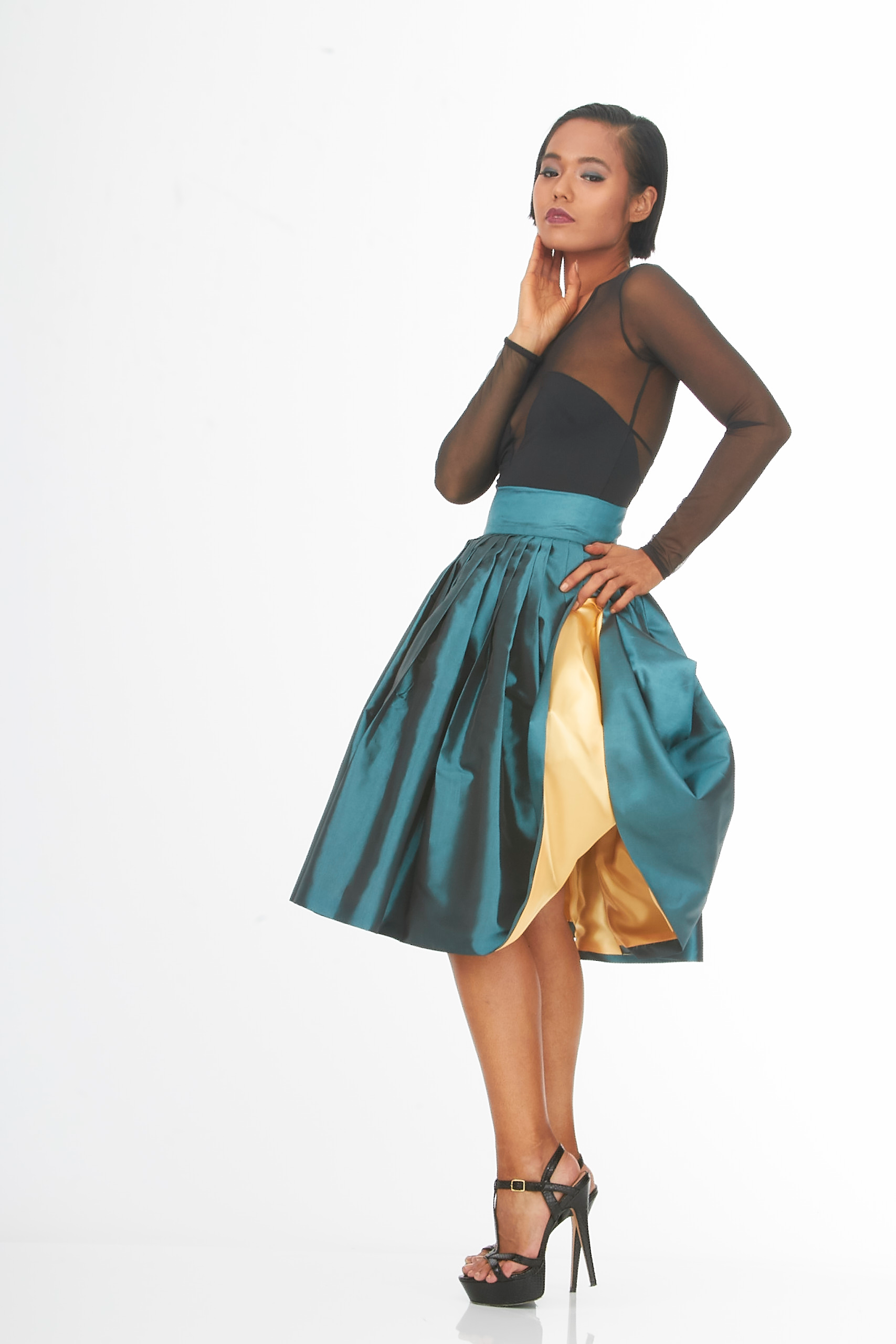 green bell shaped skirt green bell shaped skirt