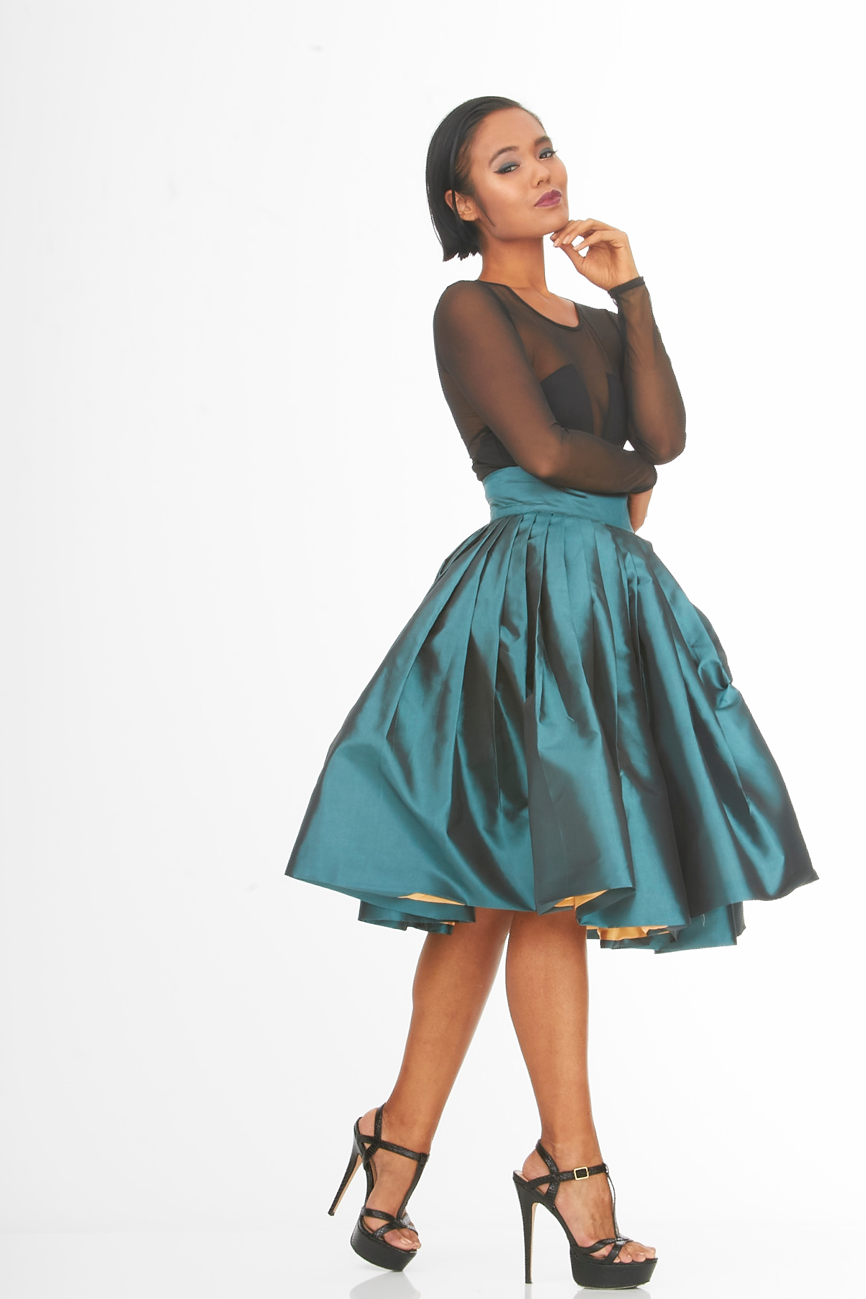 green bell shaped skirt green bell shaped skirt