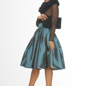 green bell shaped skirt