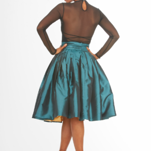green bell shaped skirt