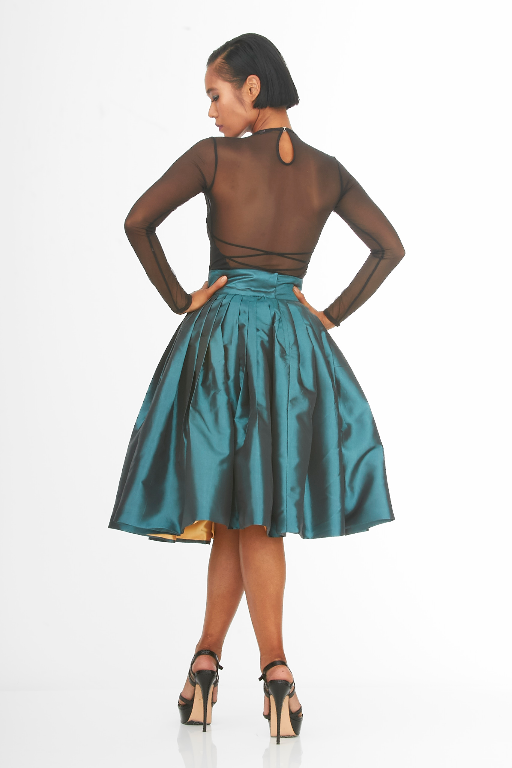 green bell shaped skirt green bell shaped skirt
